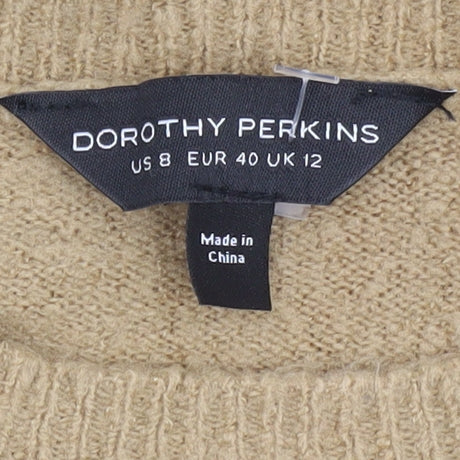 Womens UK Size UK 12 Dorothy Perkins Beige Pullover Jumper