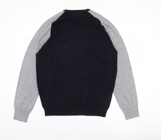 Simon Carter Men's Black and Grey XL Pullover Jumper