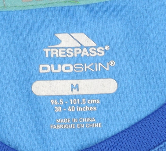 Mens UK Size M Trespass Blue Gym & Training Running & Jogging T-Shirt