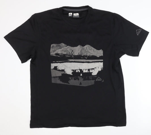 Mens UK Size L McKINLEY Black Gym & Training Running & Jogging T-Shirt