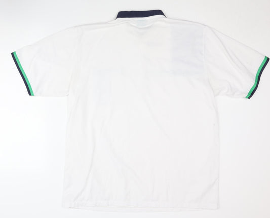 Canda Men's White XL Polo Shirt