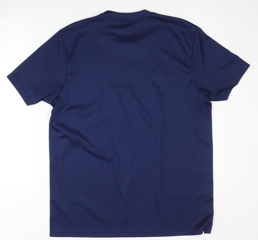 Adidas Men's Blue Gym T-Shirt L Climalite Performance
