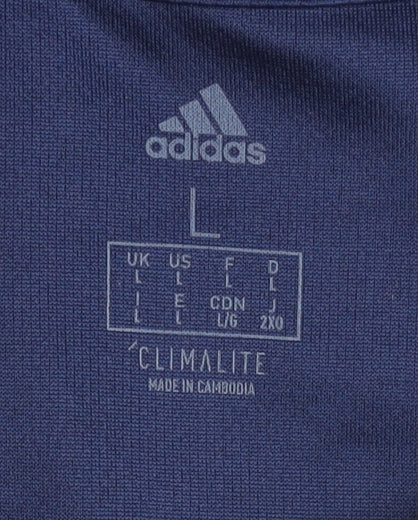 Adidas Men's Blue Gym T-Shirt L Climalite Performance