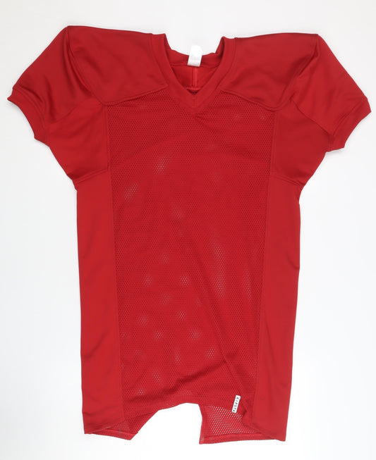 Mens UK Size M DECATHLON Red American Football T-Shirt