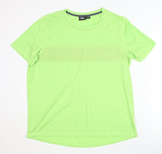 Mens UK Size L Crane Green Gym & Training Running & Jogging T-Shirt