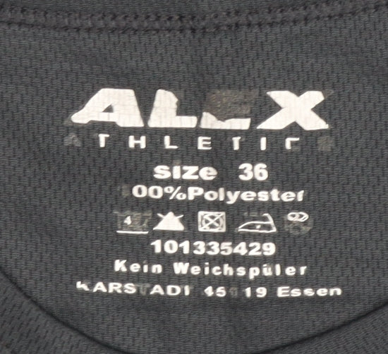 Alex Athletic Women's Black Gym T-Shirt, Size 8