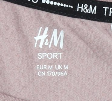 H&M Sport Pink T-Shirt M Unisex Gym Top