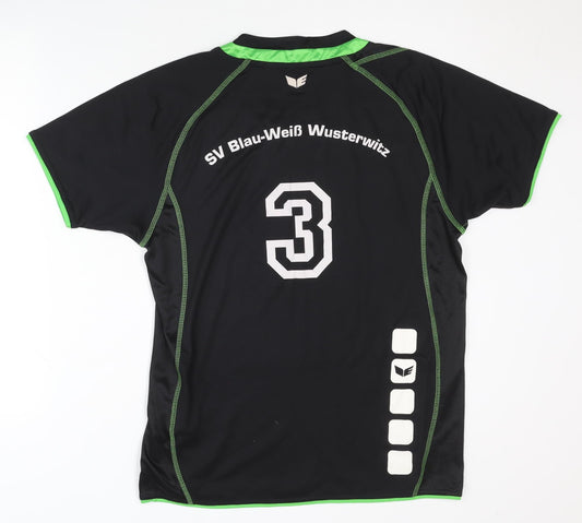 Erima Men's Black T-Shirt M Athletic Fit