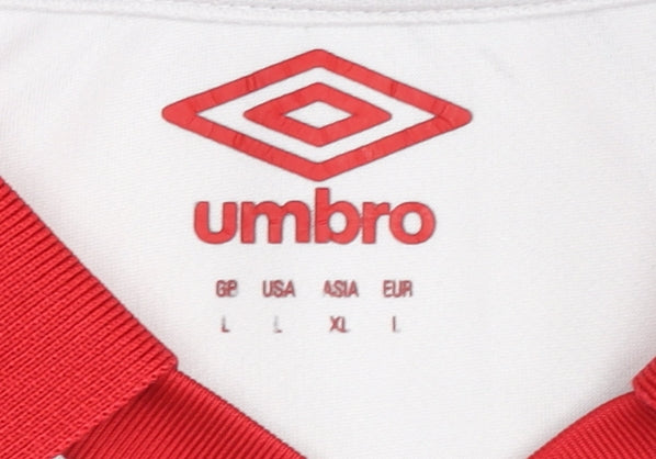 Umbro Men's White Football Jersey Size L