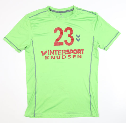 Mens UK Size XL Hummel Green Gym & Training T-Shirt