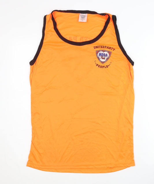 Mens UK Size XL Mega Park Orange Tank