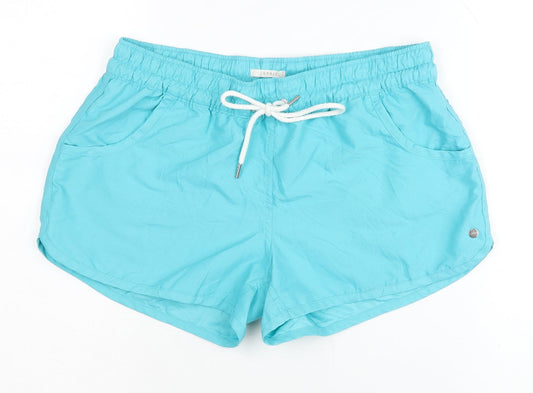 Additional front view of ESPRIT Women's Blue Athletic Shorts M for Running