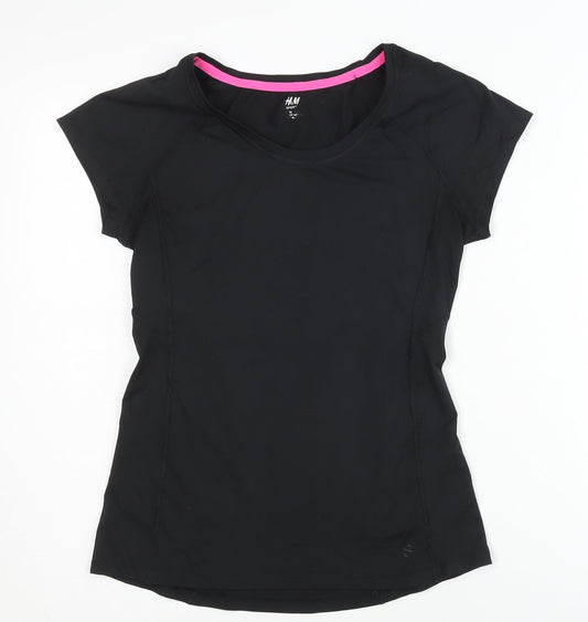 Womens UK Size XS H&M Black T-Shirt