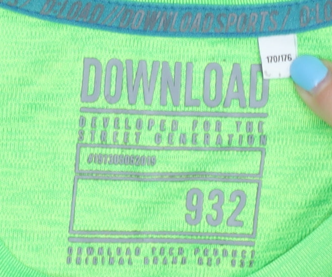 Download Men's Green Running T-Shirt, Size 170/176