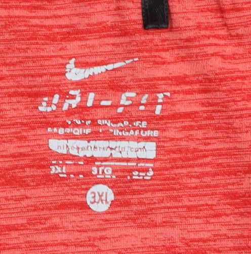 Nike Women's Red 3XL V-Neck T-Shirt