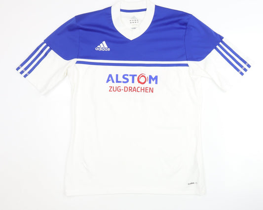 Additional front view of Adidas Men's White M Football Jersey T-Shirt