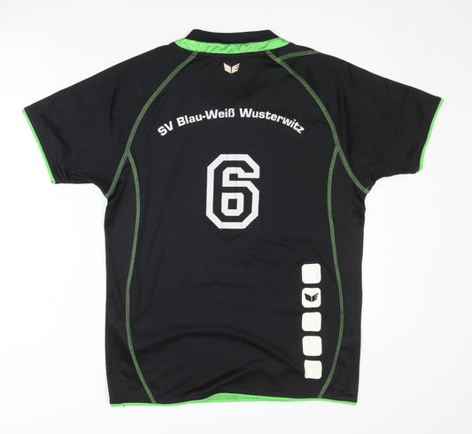 Erima Men's Black Football Jersey T-Shirt M