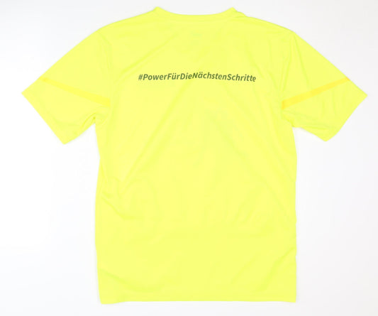 Puma Men's Yellow T-Shirt, Size L - Sporty & Stylish