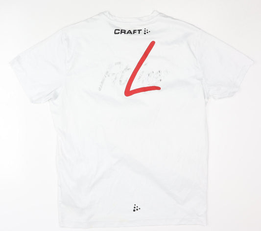 Craft Men's White T-Shirt L - Gym Basic Activewear