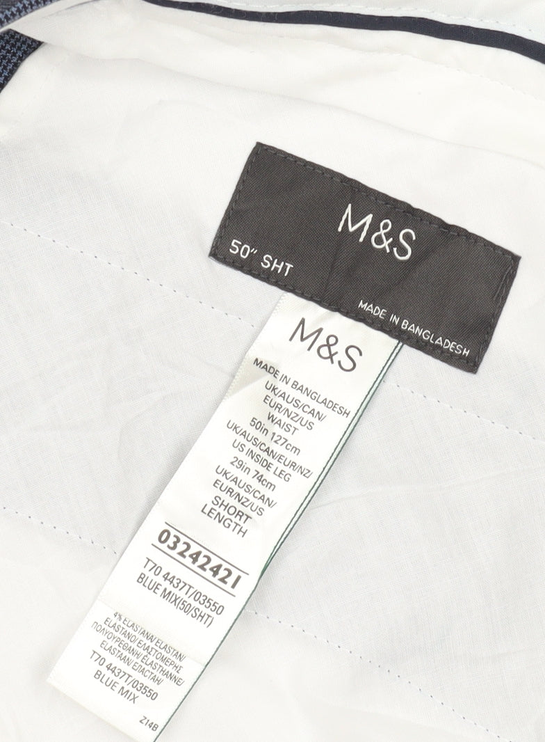 Marks and Spencer Men's Blue Dress Pants Size 50 Short