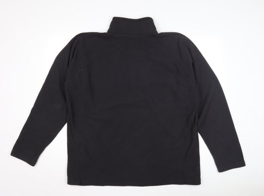 Mens UK Size 2XL Regatta Black 1/4 Zip Sweatshirt