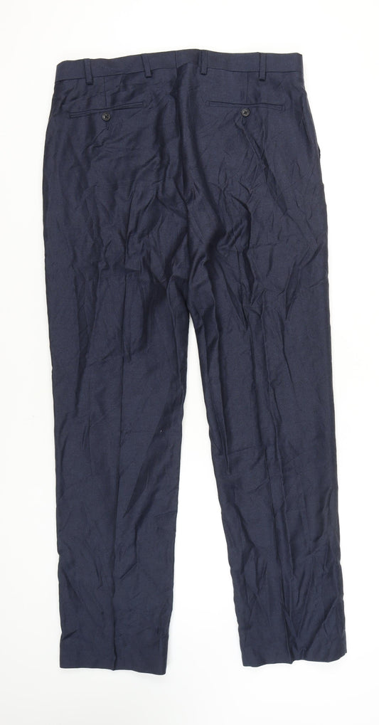Marks and Spencer Mens Blue Dress Pants 36 Regular Fit