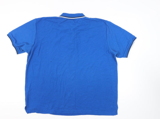 Slazenger Men's Blue 2XL Cotton Polo Shirt
