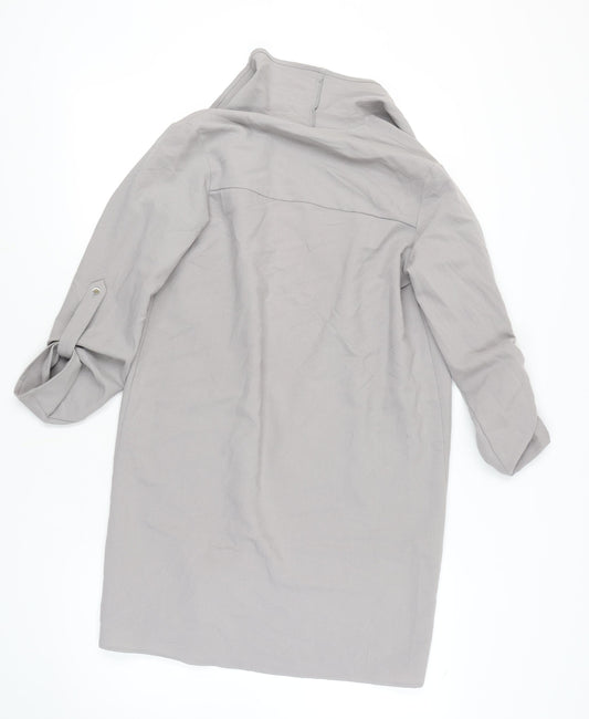 Womens UK Size 8 Dorothy Perkins Grey Overcoat