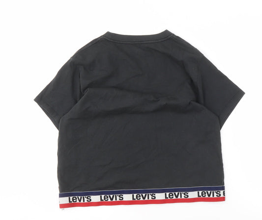 Womens UK Size 2XS Levi's Black T-Shirt