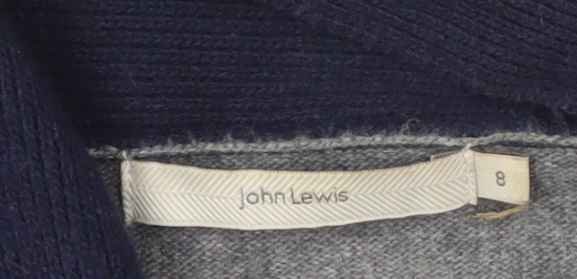 Womens UK Size 8 John Lewis Blue Cardigan Jumper
