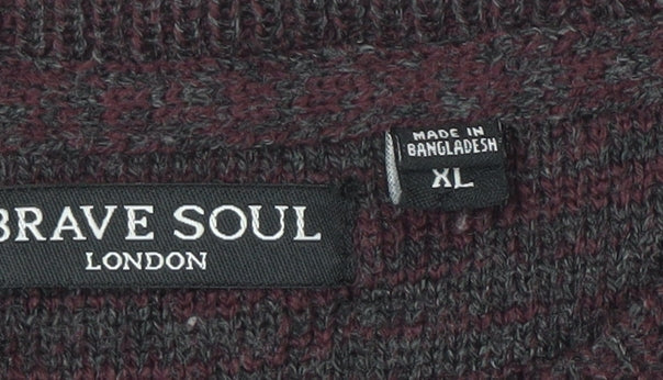 Brave Soul Men's XL Multicoloured Pullover Jumper