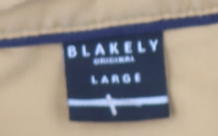 Blakely Men's Beige Long Sleeve Button-Up Shirt L