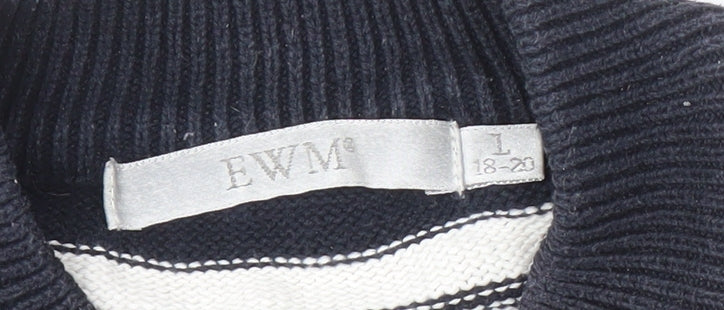 EWM Women's Striped Pullover Jumper Size 18-20