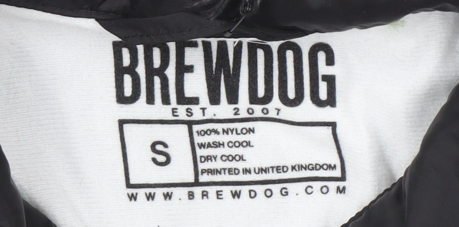 Mens UK Size S Brewdog Black Windbreaker Coat