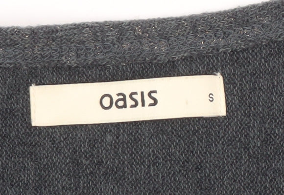 Womens UK Size S Oasis Grey Pullover Jumper
