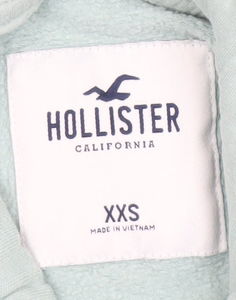 Hollister Women's Green Pullover Hoodie in 2XS