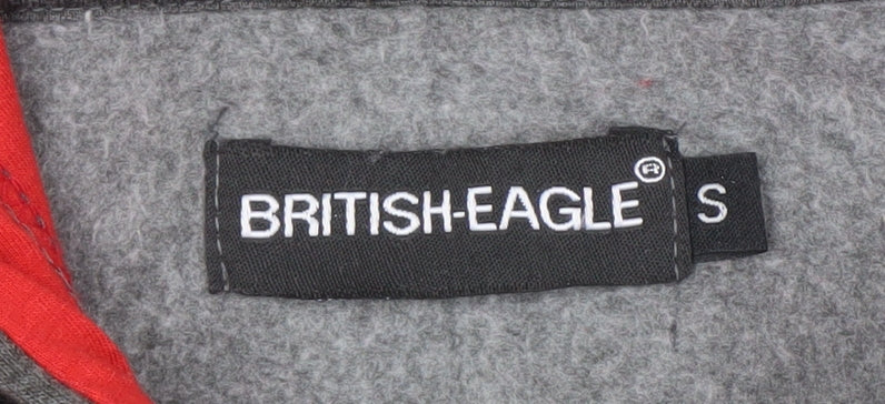 British-Eagle Men's Grey Full Zip Hoodie S