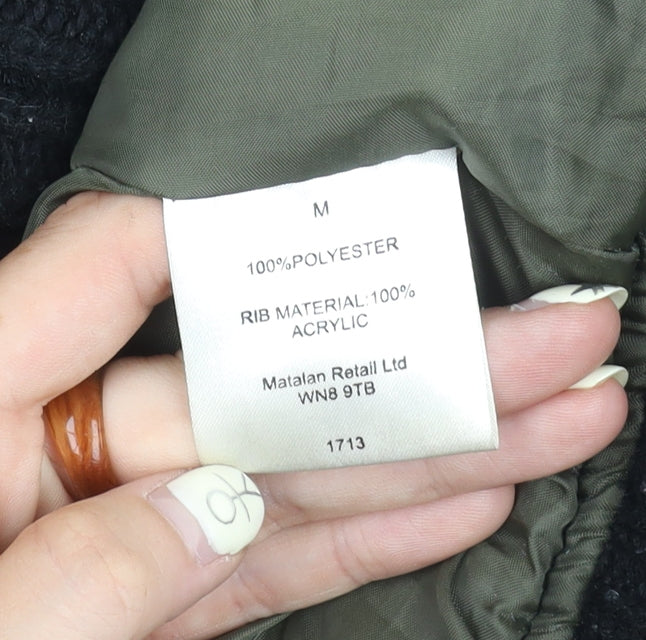 Mens UK Size M Matalan Black Puffer Jacket