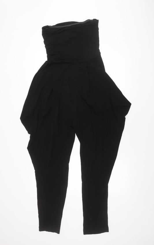 Zara Women's Black Jumpsuit Size 12 Elastic Waist