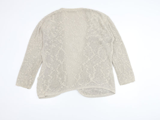 Womens UK Size 14 NEXT Beige Cardigan Jumper