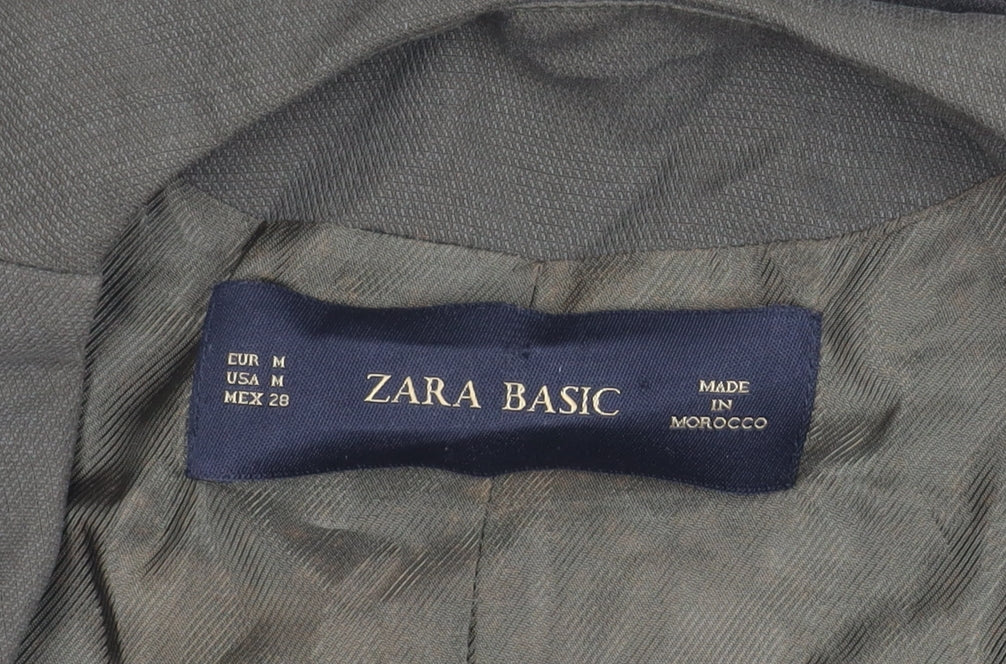 Womens UK Size M Zara Basic Green Basic Jacket