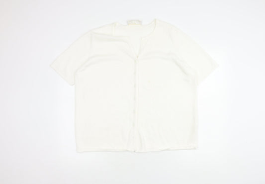 Womens UK Size 20 Ann Harvey White Button-Up