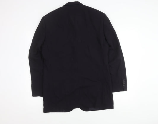 Hugo Boss Men's Black Blazer Size 46 Single-Breasted