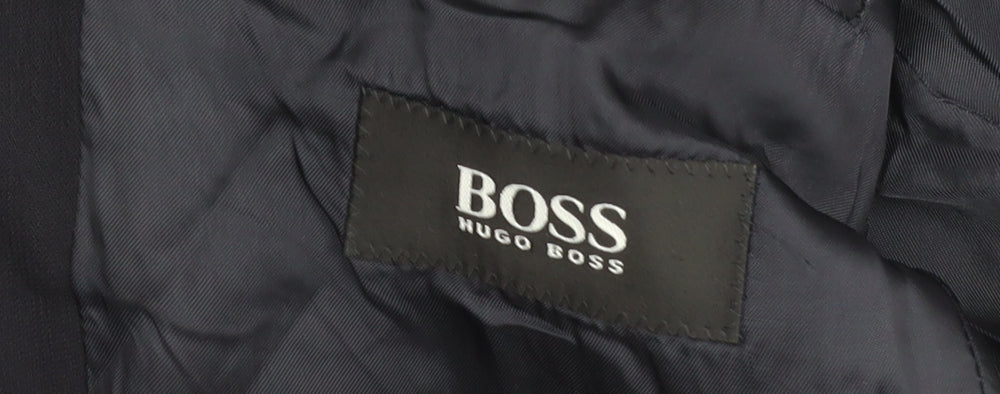 Hugo Boss Men's Black Blazer Size 46 Single-Breasted