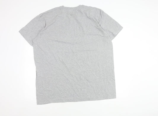 NASA Men's Grey Graphic Print 2XL T-Shirt