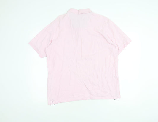 Marks and Spencer Men's Pink Polo Shirt, L, Regular Fit