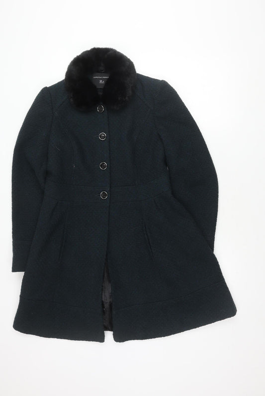 Womens UK Size 12 Dorothy Perkins Black Pea Coat