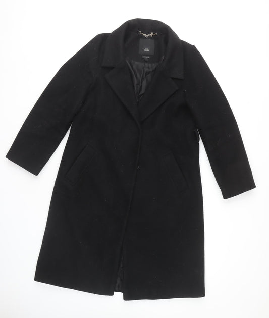 Womens UK Size 8 River Island Black Rain Coat