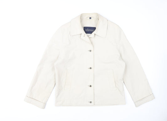 Telemac Women's Beige M Jacket - Casual, Buttoned