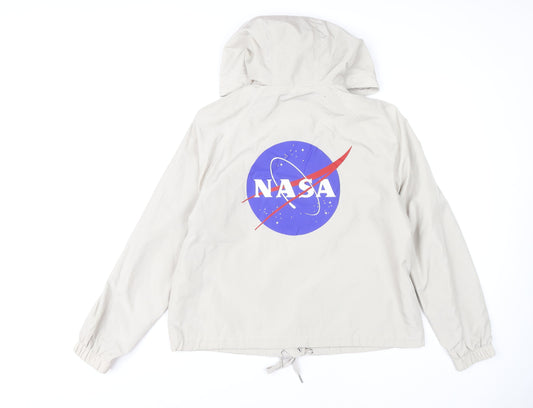 H&M Unisex Beige NASA Windbreaker Jacket M